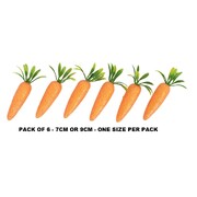 Easter Foam Carrots Decorations Pk 6 7cm or 9cm