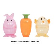Easter Fillable Plastic Standing Eggs Pk 2 Assorted Chick Bunny Carrot