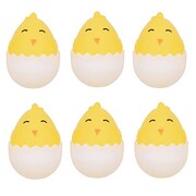 Easter Fillable Plastic Chick in Egg 6cm Pk 6