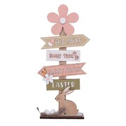 Wooden MDF Standing Easter Egg Hunt Sign Table Decoration