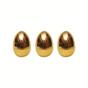 Metallic Gold Fillable Plastic Easter Eggs (Pk 3)