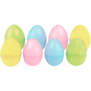Mixed Pastel Easter Fillable Plastic Eggs (Pk 8)