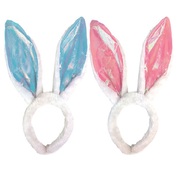 Pink Or Blue Shimmer Easter Bunny Ears (Pk 1)