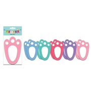 Cardboard Easter Bunny Foot Prints (Pk 10)