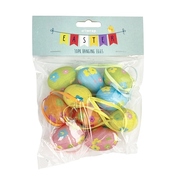 Easter Floral Hanging Paper Egg Decorations (Pk 10)