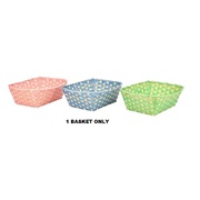 Assorted Colour Bamboo Easter Basket 26x22x8cm (Pk 1)