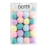 Assorted Pastel Easter Craft Pom Poms Decorations (Pk 20)
