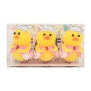 Fluffy Easter Pink Princess Chicks Decorations (Pk 3)