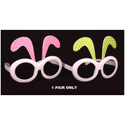 Pink or Green Child Easter Bunny Novelty Glasses (Pk 1)