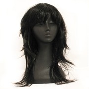 80's Party Wig - Retro Layered Black Pk1 