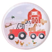Ginger Ray Farm Friends Paper Plates 9in Pk 8