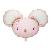 Pink Mouse Head Foil Supershape Balloon 75cm | Cute Character Balloon