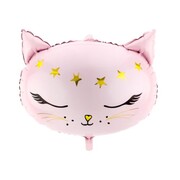 Pink Cat Head Foil Supershape Balloon 48cm x 36cm | Cute Cat Balloon
