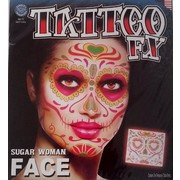 Full Face Sugar Woman FX Tattoo Pk 1