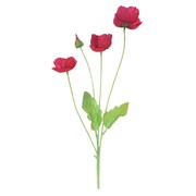 Artificial Red Poppy Stem 60cm ANZAC Remembrance