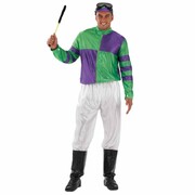 Adult Green & Purple Jockey Costume Mens Size S
