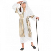 Child Christmas Nativity Gold Shepherd Costume Medium 7-9 Yrs