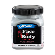 Metallic Silver Face and Body Paint (250ml Jar) Pk 1 