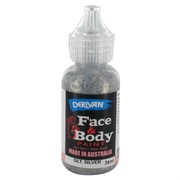 Silver Glitter Face Paint 36ml Pk 1 