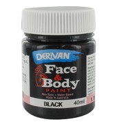 Black Face Paint 40ml Pk 1 