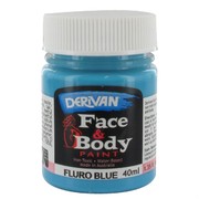 Fluoro Blue Face Paint 40ml Pk 1 