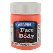 Fluoro Orange Face Paint 40ml Pk 1 