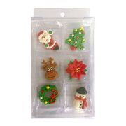 Edible Christmas Icing Decoration Set (Pk 6)