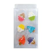 Cupcakes & Icecreams Edible Icing Decoration (Pk 6)