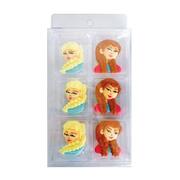 Frozen Elsa & Anna Edible Icing Decoration (Pk 6)