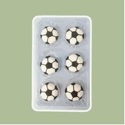 Soccer Ball Edible Icing Sugar Cake Decorations 6 Pack | Gluten Free