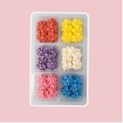 Apple Blossom Edible Icing Sugar Flowers Decorations 60 Pack | 6 Colours