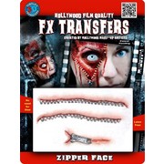 Medium Zipper Face 3D FX Scar Transfer Pk 1