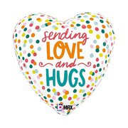 Foil Heart Sending Love And Hugs Balloon