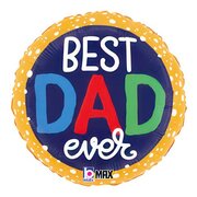 Foil Best Dad Ever Bubbles Balloon