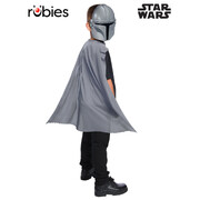 Star Wars The Mandalorian Child Cape & Mask Set – Costume Accessory with Plastic Mask