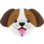 Animal Dog Head Supershape Foil Balloon (33in-84cm)