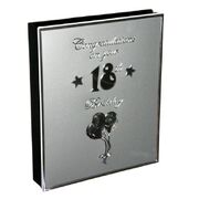 Silver Aluminium 18th Birthday Keepsake Photo Album