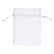 White Organza Bags (5x7in, 12.5x17.5cm) Pk 5