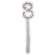Number 3 Diamante Cake Topper Decoration (5cm) Pk 1