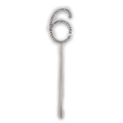 Number 6 Diamante Cake Topper Decoration (5cm) Pk 1