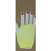 Short Yellow Fishnet Gloves (1 PAIR)