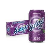 Sunkist Grape Soda Soft Drink Can 355ml Pk 12