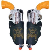 Large Cowgirl/Cowboy Toy Handguns with Holsters (Pk 2)