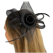 Black Fascinator Brooke Hair Clip Melbourne Cup