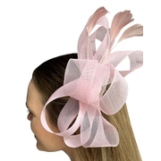 Dusty Pink Fascinator Stella Hair Clip Melbourne Cup