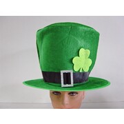 St. Patrick's Day Felt Soft Top Hat with Shamrock Pk 1