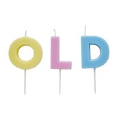 OLD Birthday Cake Candle Set Aging Getting Older