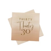 Gold Foil 30th Birthday 3 Ply Paper Lunch Napkins Pk 16