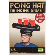 Inflatable Beer Pong Hat Party Drinking Game Pk 1