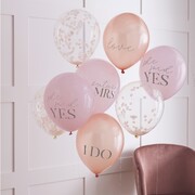 Ginger Ray Mixed Hens Slogans Confetti 30cm Latex Balloons (Pk 8)